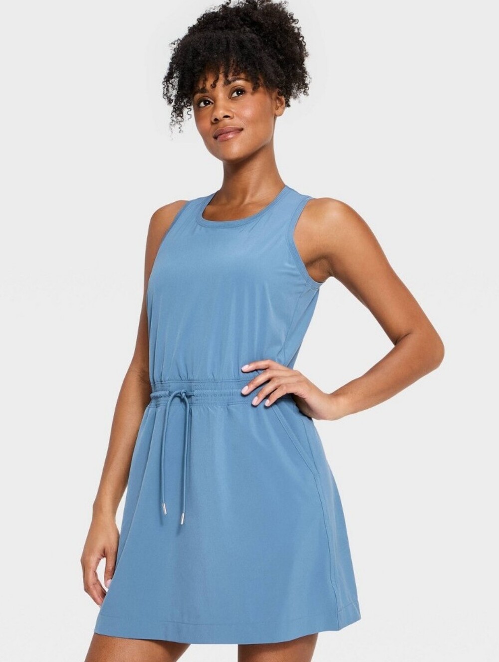 All In Motion Light Travel Dress Steel Blue